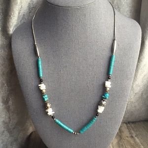 vintage shell turquoise necklace